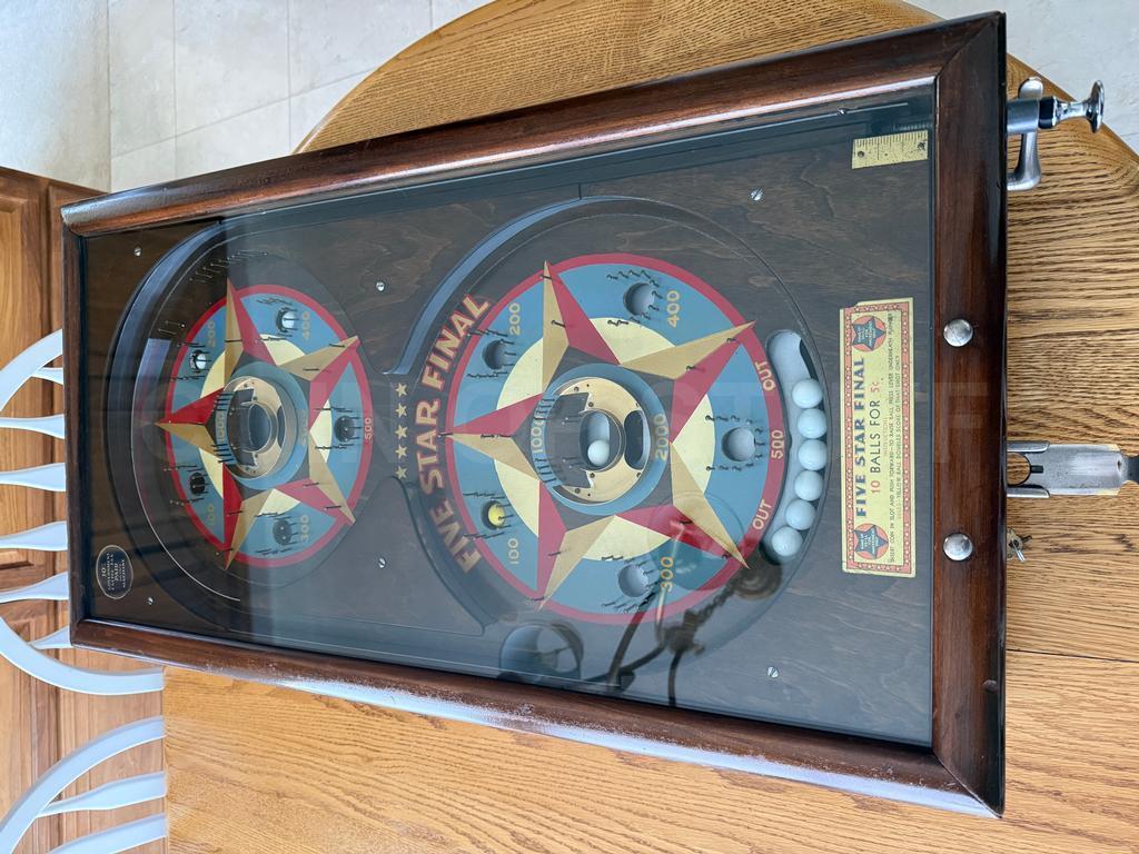 1932 Gottlieb Five Star Final Jr. Pinball Machine