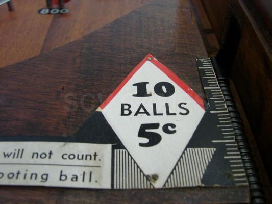 1933 Genco Sky Ride 5 Cent Mechanical Pinball Machine Image