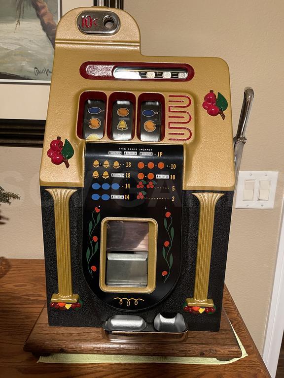 1946 Mills Golden Falls 10 Cent Slot Machine Restored