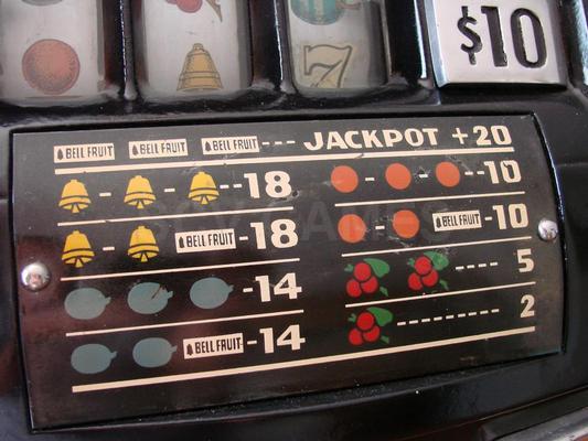 1948 Mills High Top 777 Bell 5 Cent Slot Machine Image