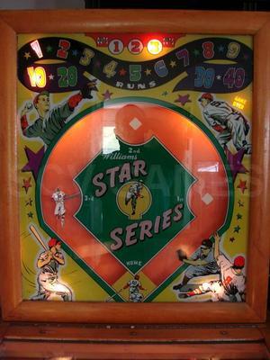 1949 Williams Star Series Pitch and Bat Pinball Game Restored Image