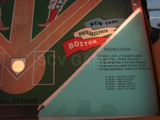 1949 Williams Star Series Pitch and Bat Pinball Game Restored Image