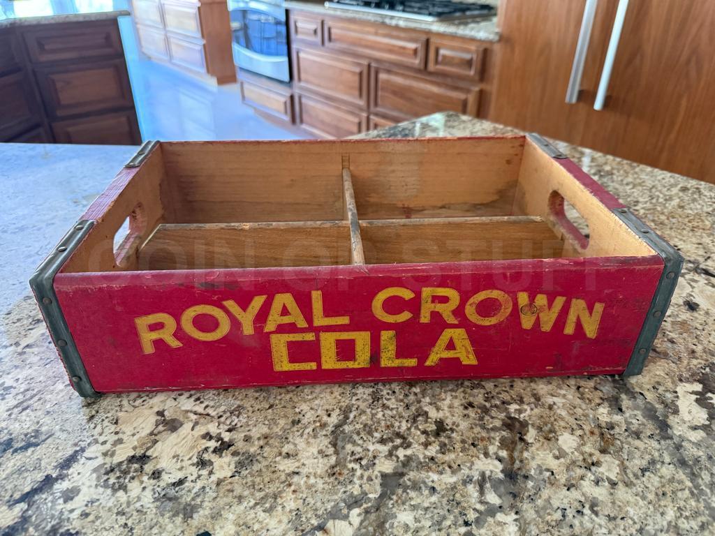 1950s Vintage Royal Crown Cola Wooden Crate