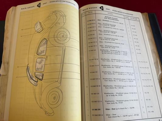 1957 VW Dealer Spare Parts List Catalog Image