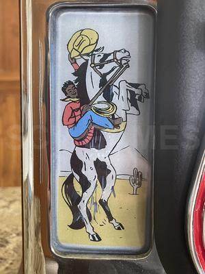 1958 Mills Cowboy & Horse Shoe Hightop Slot Machine Image