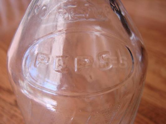 1960 Pepsi Cola Empty Bottle Image