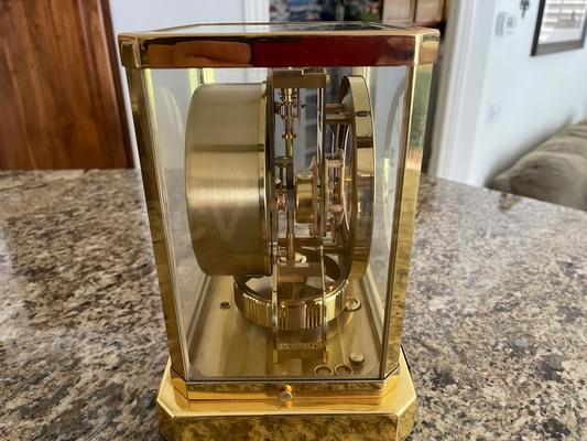 1960's Jaeger Lecoultre Atmos Clock Brass Swiss Made 15 Jewels Image