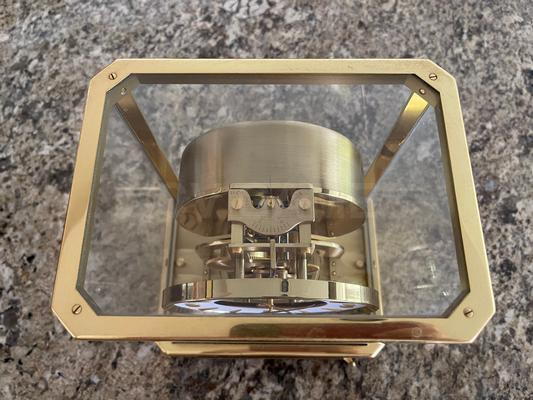 1960's Jaeger Lecoultre Atmos Clock Brass Swiss Made 15 Jewels Image