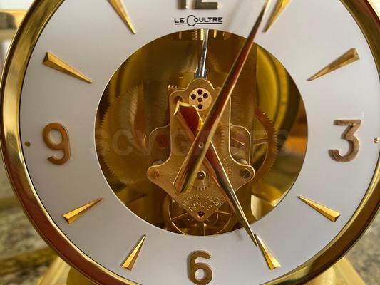 1960's Jaeger Lecoultre Atmos Clock Brass Swiss Made 15 Jewels Image
