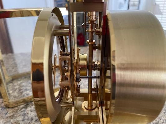 1960's Jaeger Lecoultre Atmos Clock Brass Swiss Made 15 Jewels Image