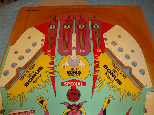 1975 Gottlieb Abra-Ca-Dabra Pinball Playfield Image