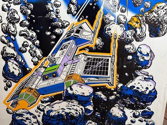 1980 Atari Asteroids Deluxe Upright Arcade Machine Image