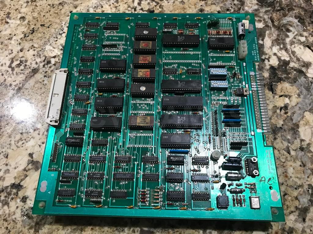 1981 Midway Galaga Game Board with Bin Laden MOD