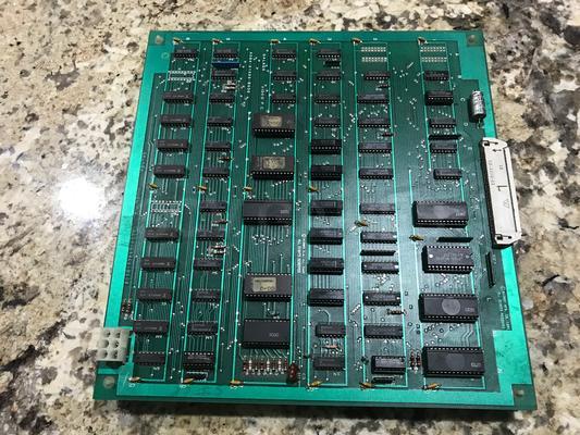 1981 Midway Galaga Game Board with Bin Laden MOD Image