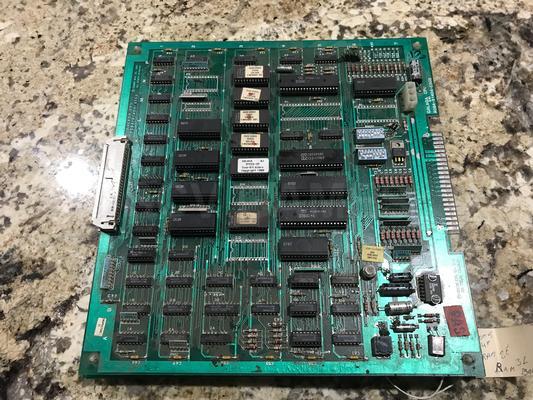1981 Midway Galaga Game Board with Bin Laden MOD Image