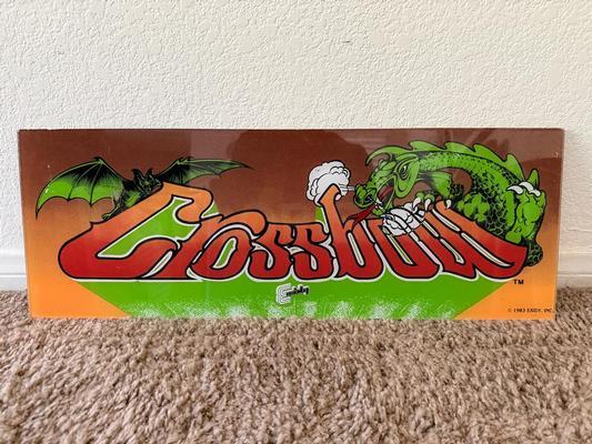 1983 Exidy Crossbow Upright Marquee and Bezel Image