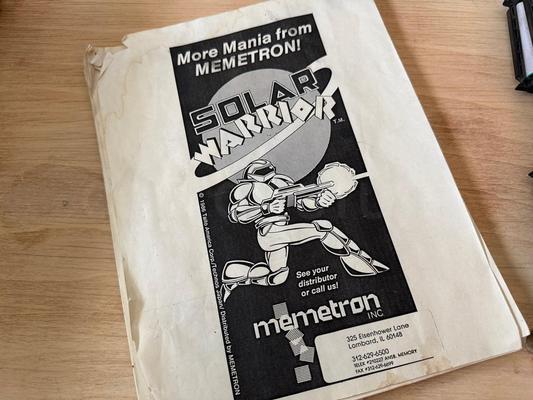 1986 Memetron Solar-Warrior Arcade PCB Image