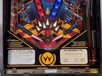 1987 Williams F-14 Tomcat Pinball Machine Image