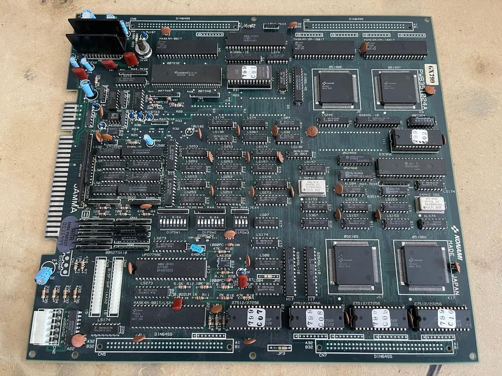 1988 Konami The Main Event Arcade Board Set and Button Set