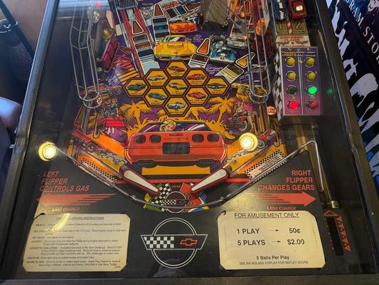 1994 Bally Corvette Pinball Machine Image