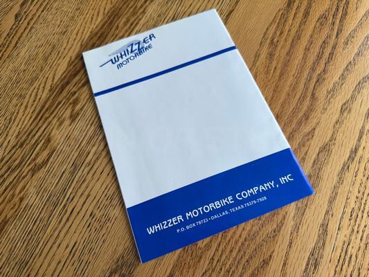 1998 Whizzer Motorbike Owners Manual - New Image