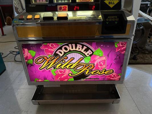 2001 Bally Double Wild Rose S6000 Reel Slot Machine Image