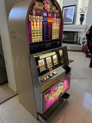 2001 Bally Double Wild Rose S6000 Reel Slot Machine Image