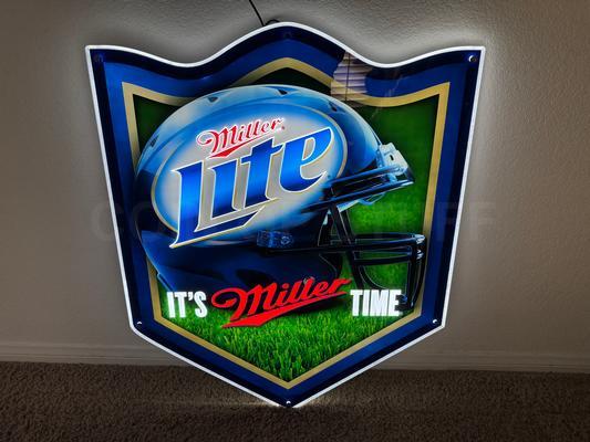 2014 Miller Lite Beer It's Miller Time Helmet LED Sign