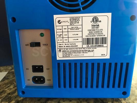 2020 Pepsi Portable 6-can Mini Fridge Image