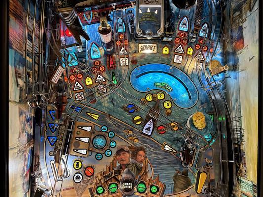 2024 Stern Jaws Premium Pinball Machine Image