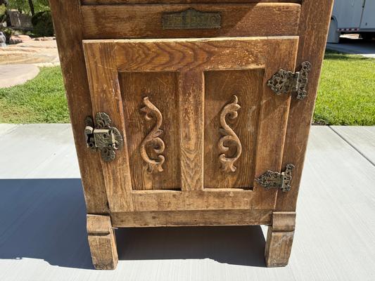 Antique Belding Ice Box Refrigerator Image