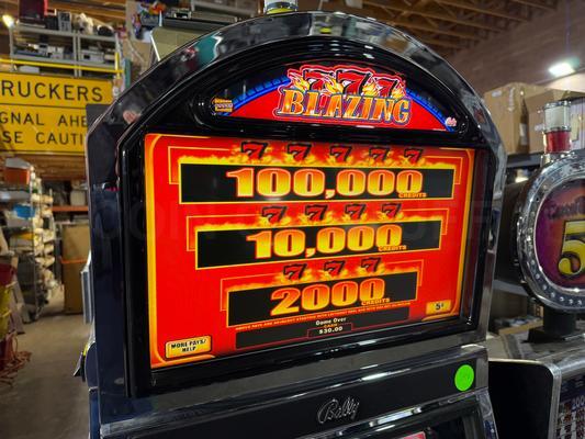 Bally S9000 Blazing 777 Slot Machine with Top Monitor Image