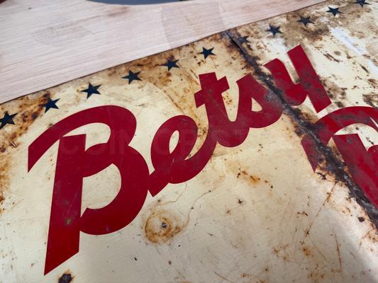 Betsy Ross Vintage Antique Bread Metal Sign Image