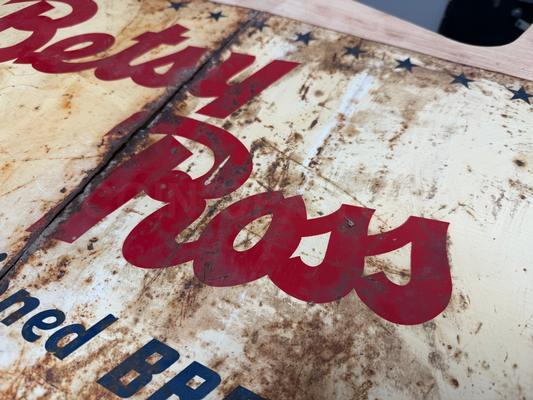 Betsy Ross Vintage Antique Bread Metal Sign Image