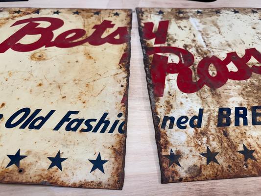 Betsy Ross Vintage Antique Bread Metal Sign Image