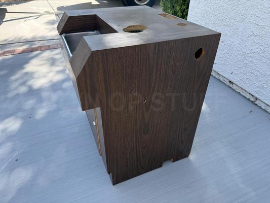 Early Wood Grain Slot Video Poker Machine Stand Image