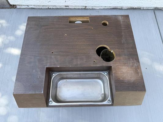 Early Wood Grain Slot Video Poker Machine Stand Image