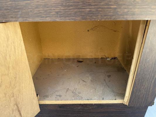 Early Wood Grain Slot Video Poker Machine Stand Image