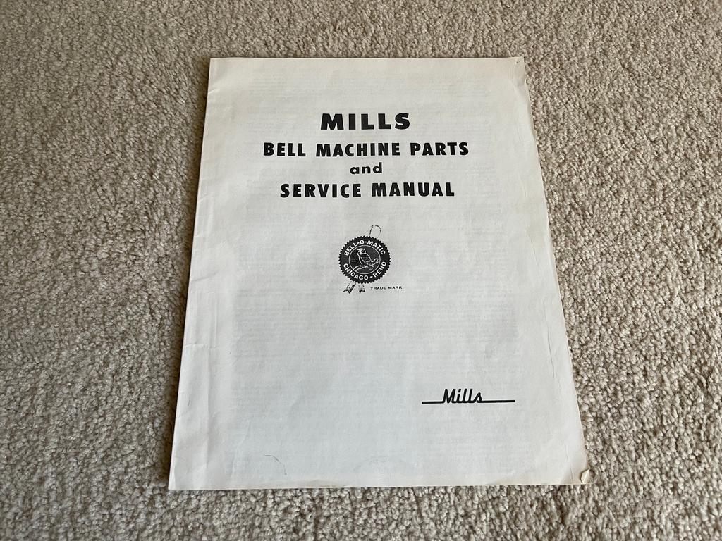 Mills Bell Slot Machine Parts and Service Manual