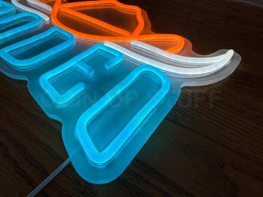 Rodeo Cowboy Cowgirl Hat Longhorn LED Neon Light Sign Image