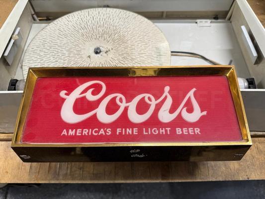 Vintage 1970s Coors Light Up Motion Beer Sign Image