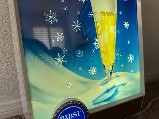Vintage Pabst Blue Ribbon Lighted Motion Beer Sign Image