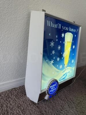 Vintage Pabst Blue Ribbon Lighted Motion Beer Sign Image