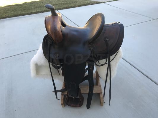 Vintage Porter Horse Saddle with Stand and Extras Image