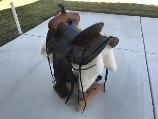 Vintage Porter Horse Saddle with Stand and Extras Image