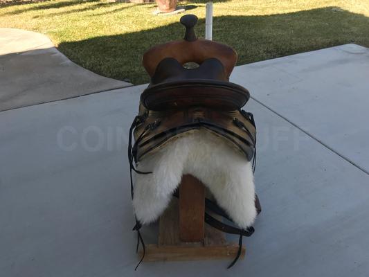 Vintage Porter Horse Saddle with Stand and Extras Image