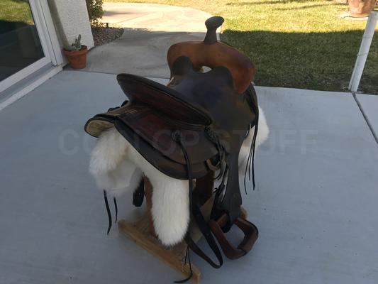 Vintage Porter Horse Saddle with Stand and Extras Image