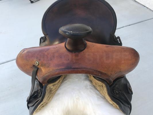 Vintage Porter Horse Saddle with Stand and Extras Image
